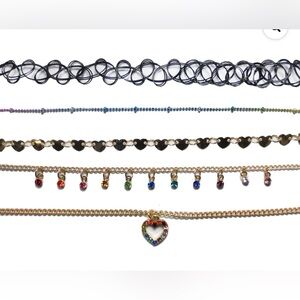 🔴 3/$12 No Boundaries Women’s Multicolored Necklace/Choker Set! NWT!
